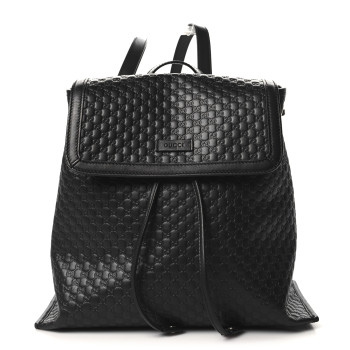 GUCCI Microguccissima Drawstring Backpack Black