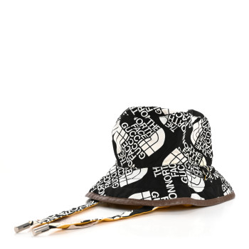 GUCCI X THE NORTH FACE Nylon Reversible Self-Tie Bucket Hat M Black Yellow