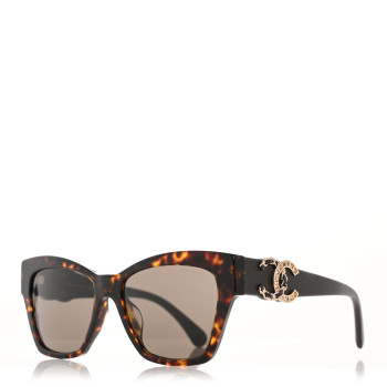CHANEL Acetate Lambskin CC Sunglasses 5456-Q-A Tortoise