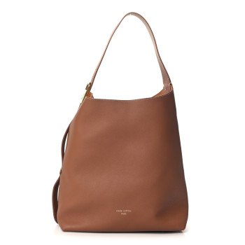 LOUIS VUITTON Grained Calfskin Low Key Hobo MM Cognac