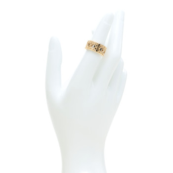 CHRISTIAN DIOR 18K Yellow White Gold My Dior Ring 49 5