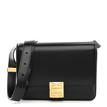 GIVENCHY Box Calfskin Medium 4G Shoulder Bag Black
