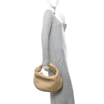 BOTTEGA VENETA Nappa Intrecciato Teen Jodie Hobo Porridge