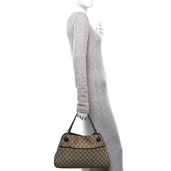 GUCCI Monogram Medium Eclipse Shoulder Bag Dark Brown