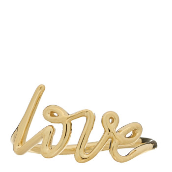 TIFFANY 18K Yellow Gold Paloma's Graffiti Love Ring 56 7.5