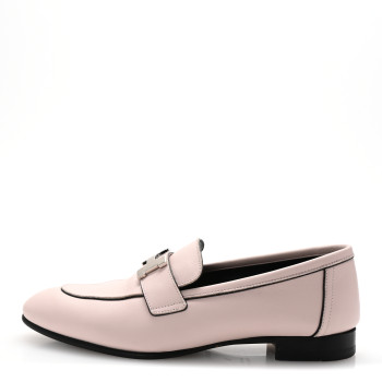 HERMES Calfskin Womens Paris Loafers 36 Rose Petale