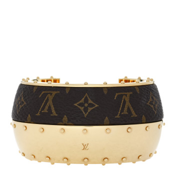 LOUIS VUITTON Monogram Wild LV Cuff Bracelet M