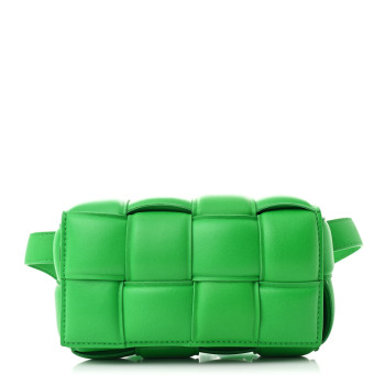 BOTTEGA VENETA Nappa Maxi Intreccio Padded The Belt Cassette Bag Parakeet