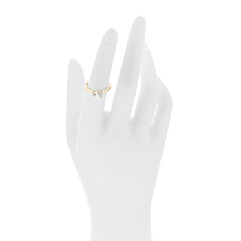PARKER & WEST 18K Yellow Gold Diamond 1.24ct Solitaire Engagement Ring 53 6.25
