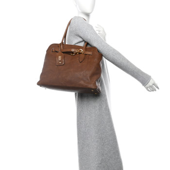 MIU MIU Nappa Aviator Medium Aventure Bag Rovere