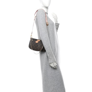 LOUIS VUITTON Monogram Multi Pochette Accessories Rose Clair