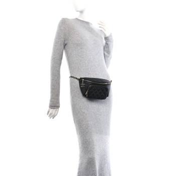 CHANEL Caviar Quilted Business Affinity Waist Belt Bag Black