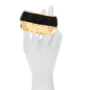LOUIS VUITTON Monogram Wild LV Cuff Bracelet M