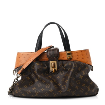 LOUIS VUITTON Monogram Ostrich Oskar Waltz