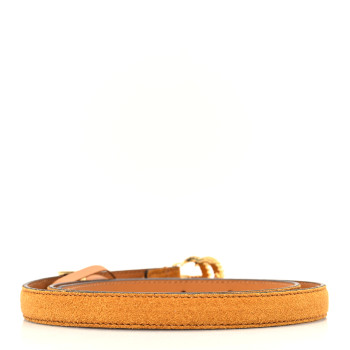 GUCCI Suede Torchon Double G 15mm Belt 80 32 Vintage Sun Oil