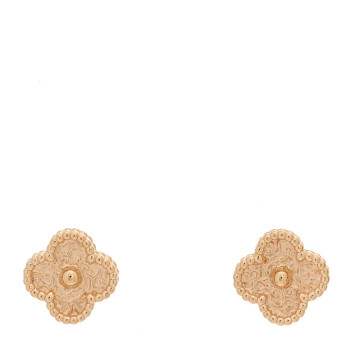 VAN CLEEF & ARPELS 18K Rose Gold Sweet Alhambra Earrings