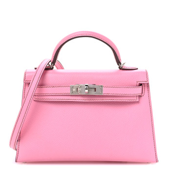 HERMES Epsom Mini Kelly Sellier 20 5P Pink