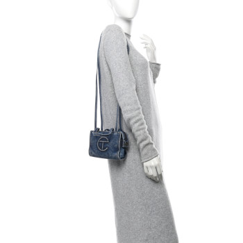 TELFAR Denim Small Shopping Bag Blue