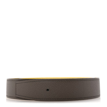 HERMES Epsom 32mm Belt Strap 75 30 Etain Jaune De Naples