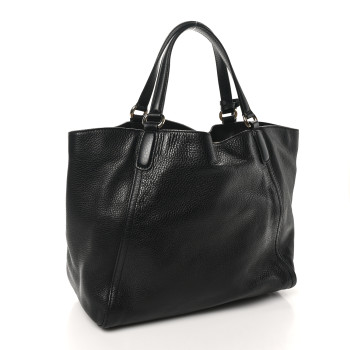 GUCCI Pebbled Calfskin Medium Soho Shoulder Bag Black