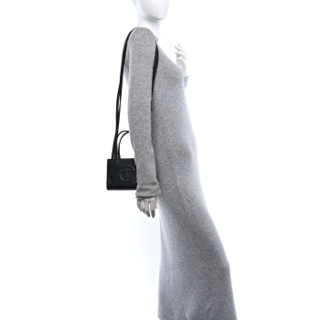 TELFAR Vegan Leather Small Shopping Bag Black