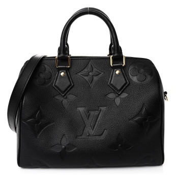 LOUIS VUITTON Empreinte Monogram Giant Speedy Bandouliere 25 Black