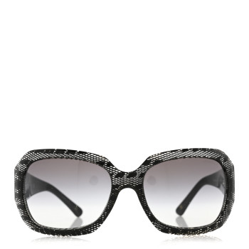 CHANEL Acetate CC Lace Effect Sunglasses 5146 Black White