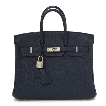 HERMES Togo Birkin 25 Bleu Nuit