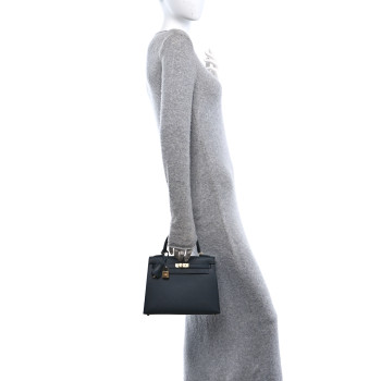 HERMES Epsom Kelly Sellier 25 Gris Misty