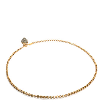 GUCCI Metal Crystal Thiara Chain Belt Aged Gold