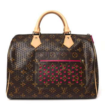 LOUIS VUITTON Monogram Perforated Speedy 30 Fuchsia