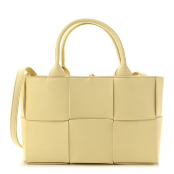BOTTEGA VENETA Nappa Maxi Intrecciato Mini Arco Tote Ice Cream