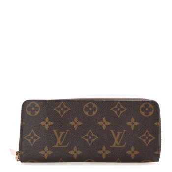 LOUIS VUITTON Monogram Clemence Wallet Rose Ballerine
