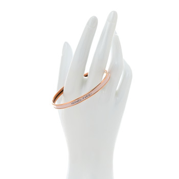 HERMES Enamel Extra Narrow Uni Bracelet 65 Rose Cadeur
