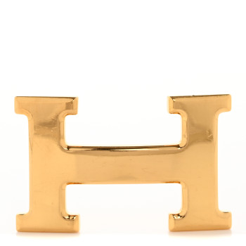 HERMES Polished 32mm H Belt Buckle Gold