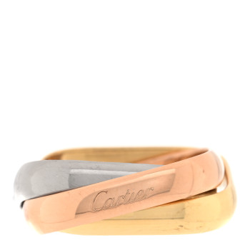 CARTIER 18K Pink Yellow White Gold Medium Trinity Cushion Ring 52 6 CARTIER 18K Pink Yellow White Gold Medium Trinity Cushion Ring 52 6