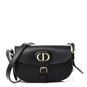 CHRISTIAN DIOR Box Calfskin Mini Bobby Bag Black