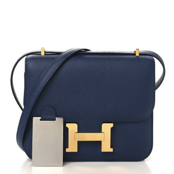 HERMES Epsom Constance 18 Bleu Saphir