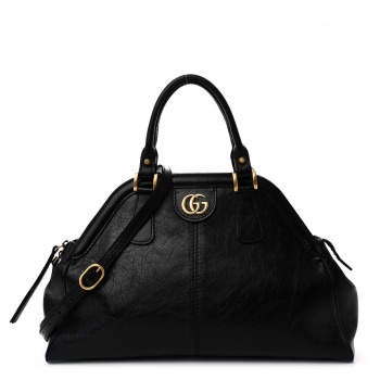 GUCCI Calfskin Medium Re(Belle) Top Handle Bag Black