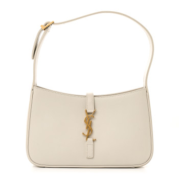 SAINT LAURENT Smooth Calfskin Le 5 A 7 Hobo Crema Soft