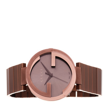 GUCCI Stainless Steel 42mm Interlocking Quartz Watch Grey