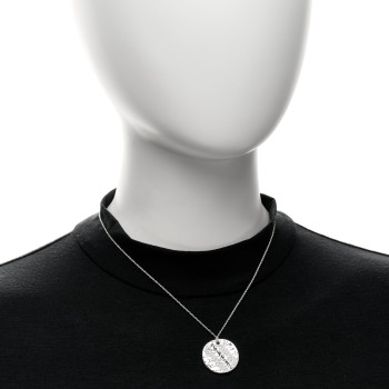 TIFFANY Sterling Silver Notes Round Pendant Necklace