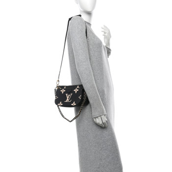 LOUIS VUITTON Empreinte Monogram Giant Multi Pochette Accessories Black Beige