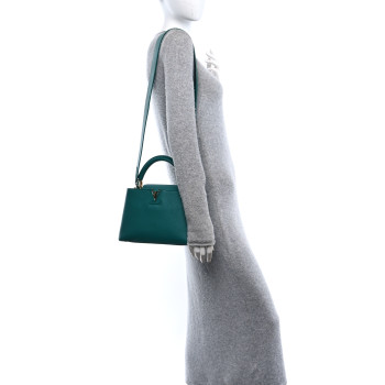 LOUIS VUITTON Taurillon Capucines BB Emerald