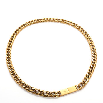 SAINT LAURENT Chain Belt Light Bronze