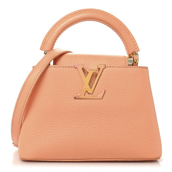 LOUIS VUITTON Taurillon Mini Capucines Abricot