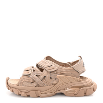 BALENCIAGA Neoprene Rubber Womens Track Sandals 40 Full Beige
