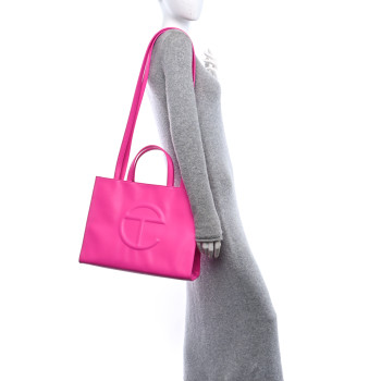TELFAR Vegan Leather Medium Shopping Bag Azalea