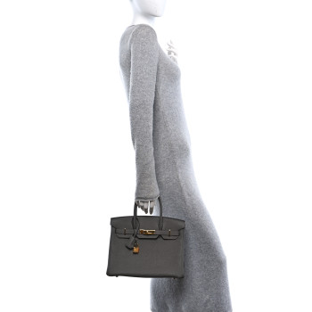 HERMES Togo Birkin 30 Gris Meyer