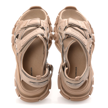 BALENCIAGA Neoprene Rubber Womens Track Sandals 40 Full Beige